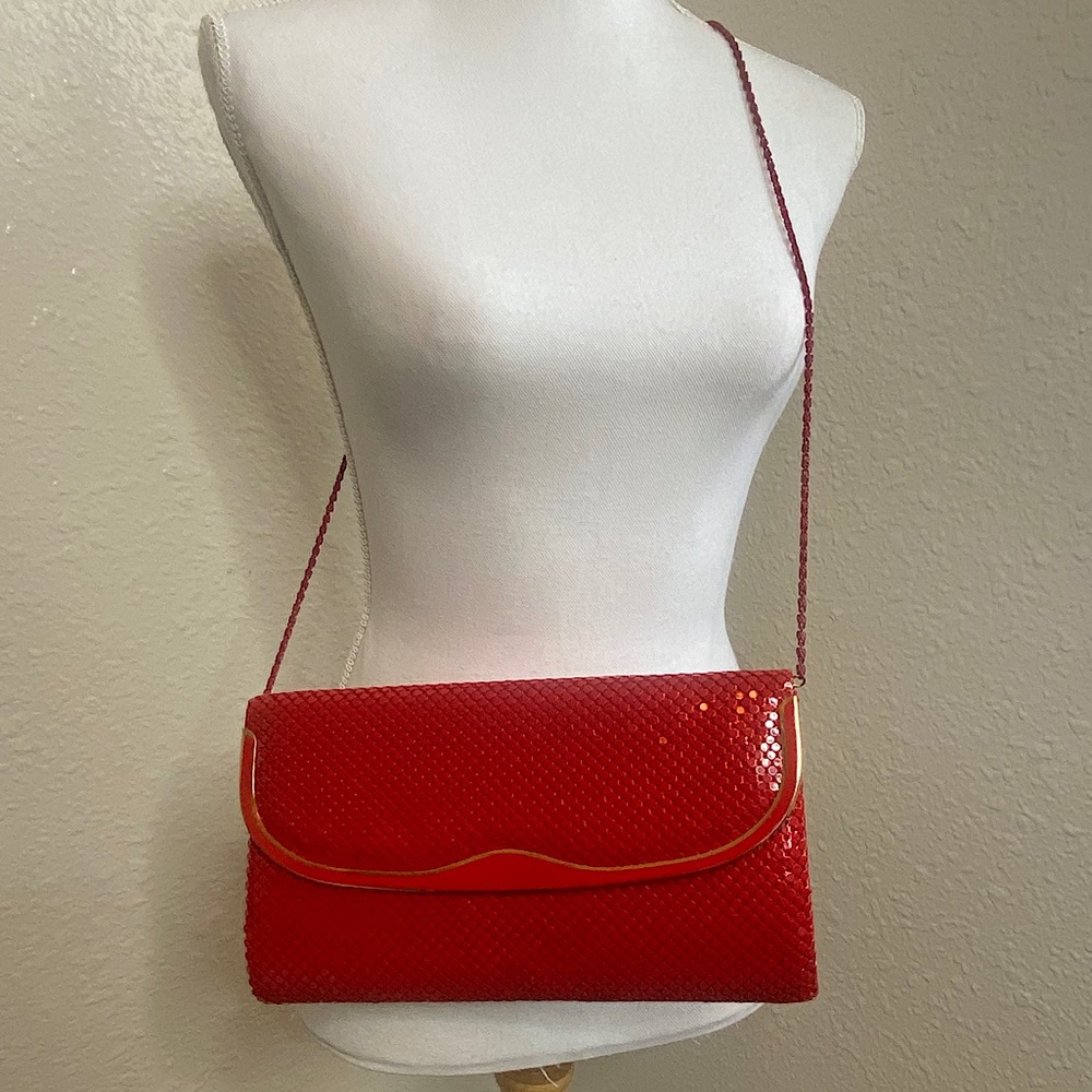 Vintage Red Crossbody Clutch